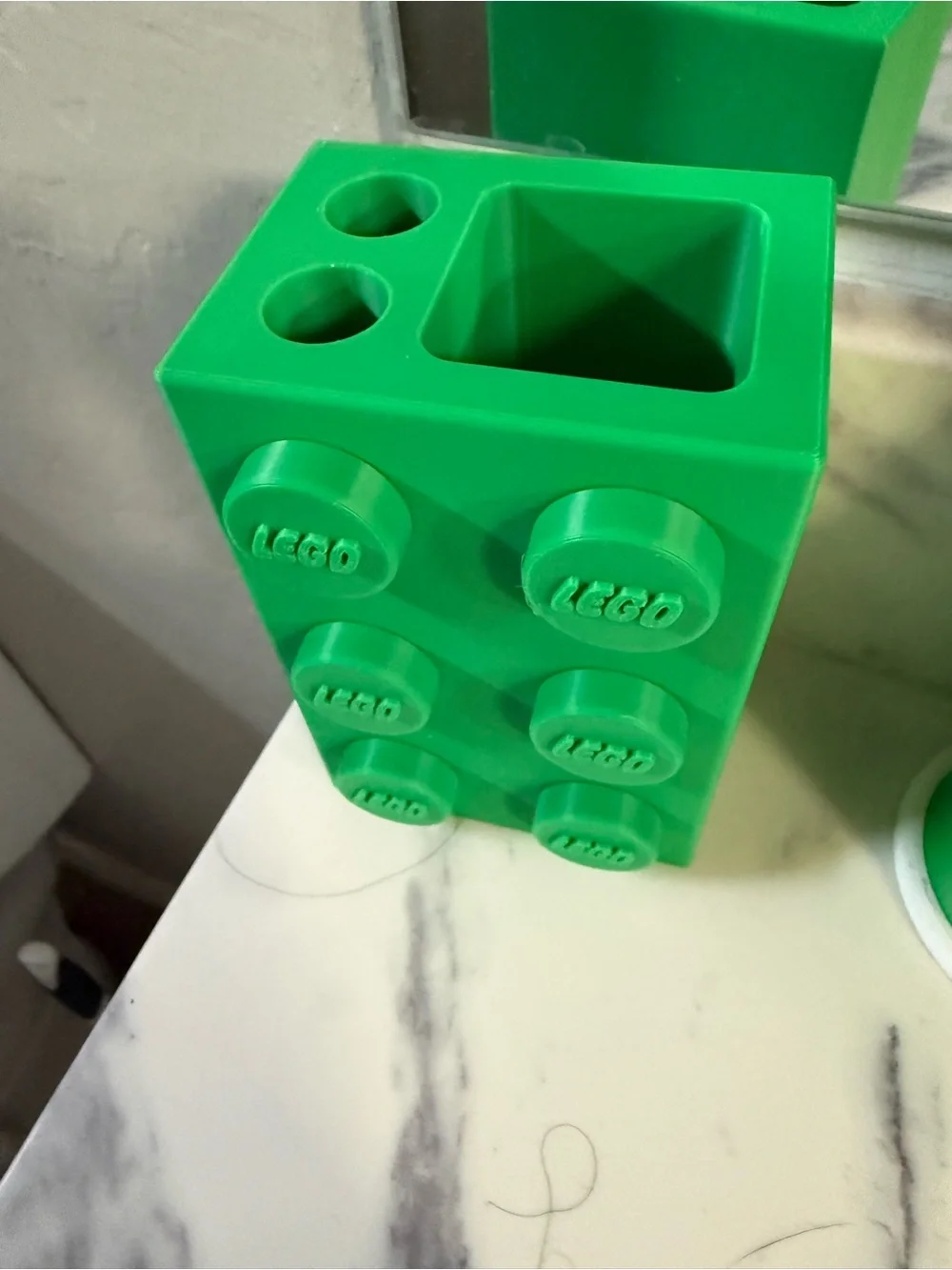 Lego Green Brick Toothbrush & Toothpaste Caddy